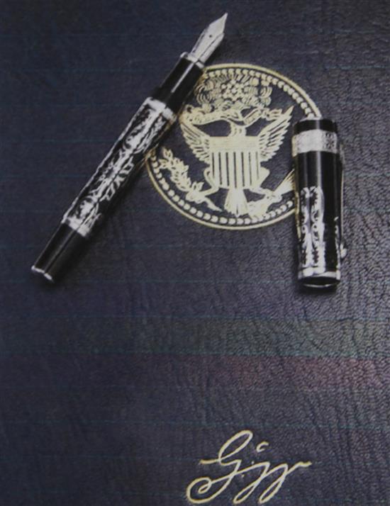 A Montblanc George Washington Americas Signature for Freedom Series limited edition 50 fountain pen,
